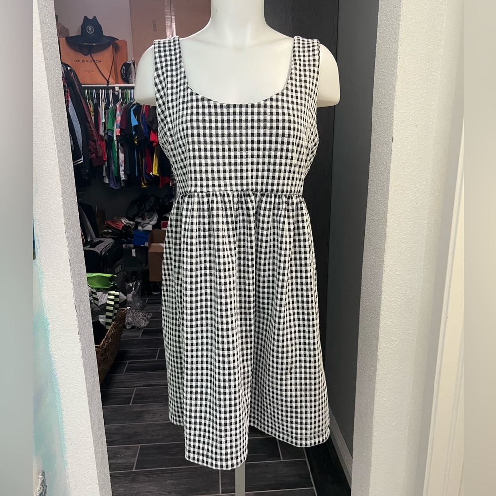 Forever 21 Black and White Checkered Mini Dress